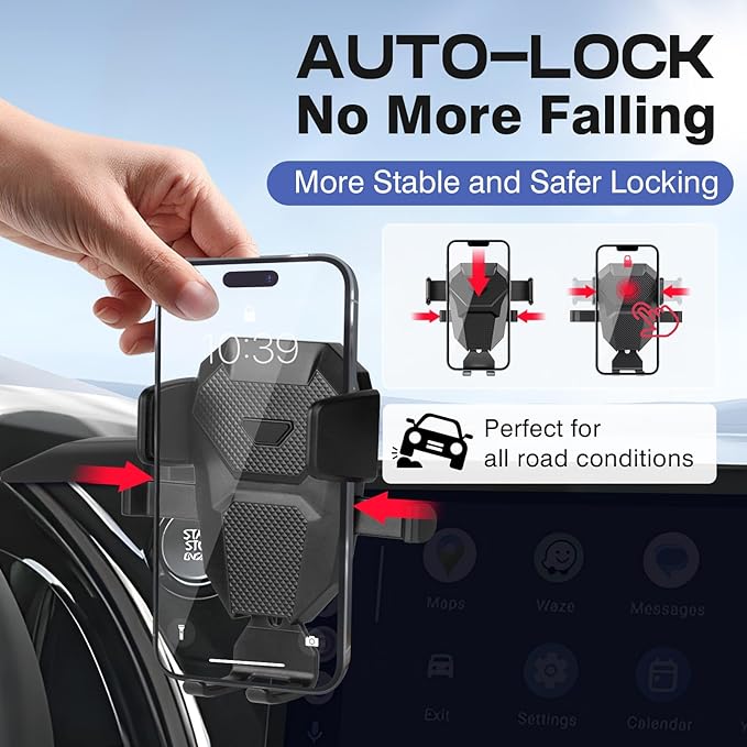 Car Phone Holder for Lexus RX 2023-2025 Accessories,Adjustable GPS RX Phone Mount for 14-inch Screen,Hands-Free Ultra Stable Phone Stand for All Phones