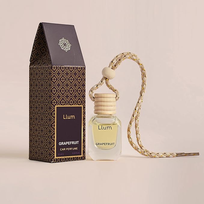 Grapefruit Hanging Car Air Freshener |10ml, 0.34 fl.oz| Luxury, Organic, Toxin-Free, Alcohol-Free, Pet Friendly Perfume|Interior Accessory for fresh Aroma|Long Lasting Fragrance up to 30 Days