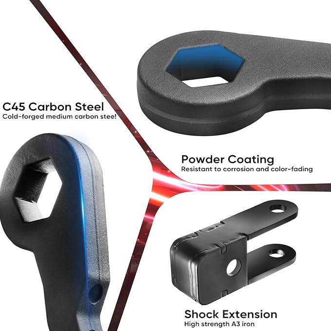 1-3 Inch Lift Leveling Kit - Lift Suspension Kit Compatible with 1999-2007 Chevy Silverado 1500 4WD, GMC Sierra 1500 4WD