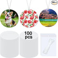 100 pcs sublimation air fresheners blanks Sublimation Blanks Products DIY Air Freshener for Car and Home Hanging Decoration Sublimation car freshener blanks (round))