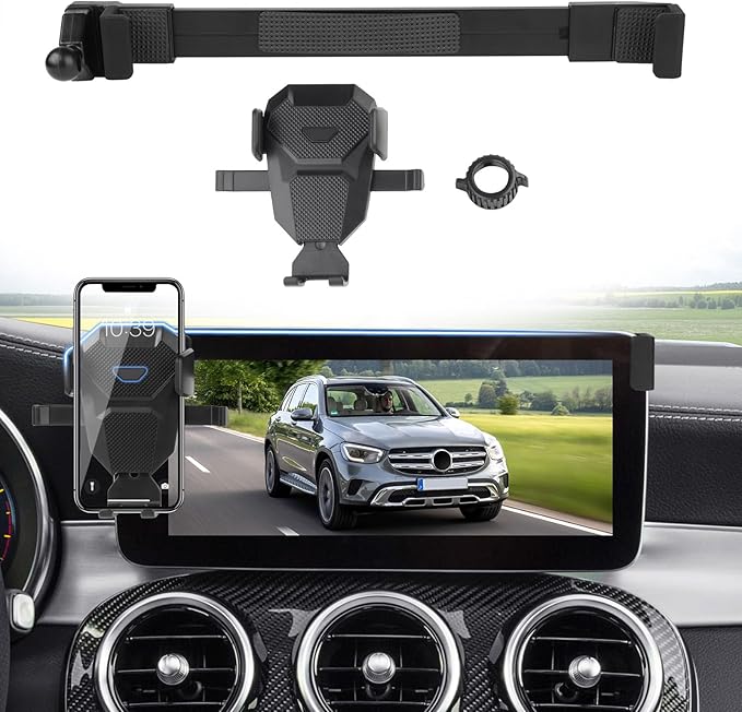 Car Phone Holder for 2015-2022 Mercedes-Benz C-Class/GLC Accessories,Adjustable GPS C-Class Phone Mount for 10.25-inch Screen,Hands-Free Ultra Stable Air Vent Phone Stand