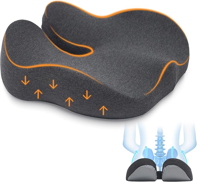 CXC Gel Seat Cushion for Long Sitting – Breathable Honeycomb Gel Cushion for Office Chair & Car Seat, Non-Slip Support for Daily Use