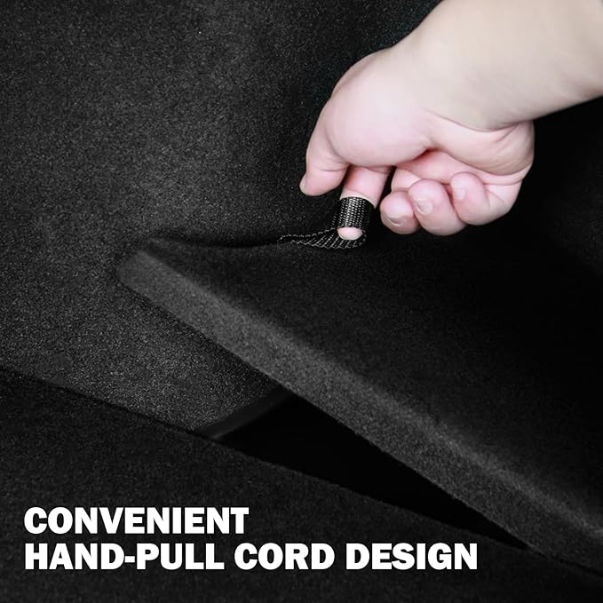 Trunk Storage Bins with Lids for 2026 Tesla Model Y Juniper 5 Seater, 2PCS TPE Side Cargo Organizer Boxes, Rear Trunk Containers with Suede Covers, Custom Fit Tesla Model Y Juniper Accessories