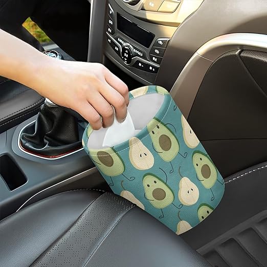 Trash Bag, Car Garbage Can Hanging Back Seat Organizer Trash Can Bin for Vehicle, Travelling, Camping - Cartiib Avocado