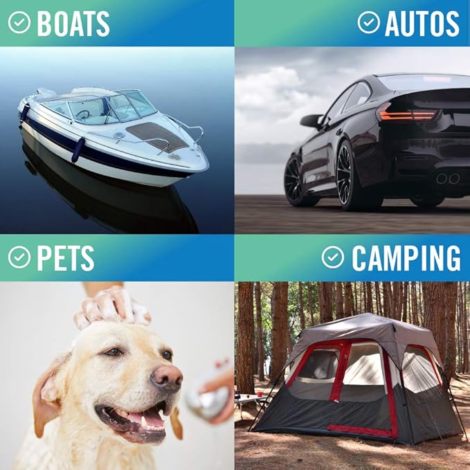 Super Absorbent Towels, Synthetic Chamois Cloth for Car and Boat Drying, Smooth Cooling Towel, Marine Grade Cleaning Supplies, PVA Shammy Dry Towel 2 Pack