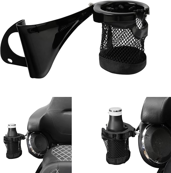 TCMT Drink Cup Holder Passenger Fit For Harley Touring Electra Glide Ultra Classic Road Glide Ultra Limited 2014-2023