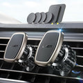 LISEN 2-Pack Magnetic Phone Holder for Car: 6 Military Magnets, Gold Vent Phone Mount