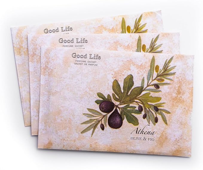 Good Life Olive & Fig Scented Sachets | Designed in New Zealand | 12 Sachets