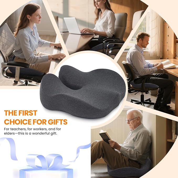 CXC Gel Seat Cushion for Long Sitting – Breathable Honeycomb Gel Cushion for Office Chair & Car Seat, Non-Slip Support for Daily Use