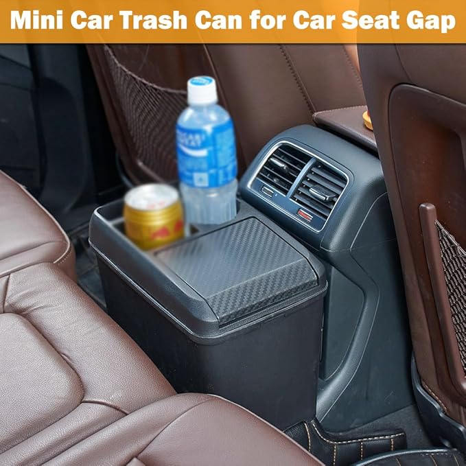 Car Trash Can Bin Waste Container Multi-Function Storage Box Car Cup Holder Car Organizer
