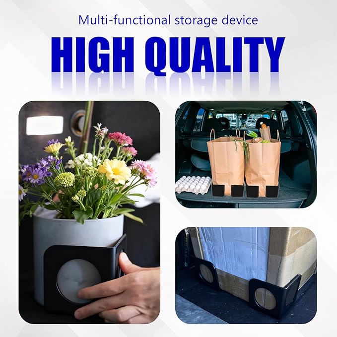 Trunk Organizer Blocks for Cars and SUVs, Anti-Slip Adjustable Cargo Dividers with Dual Grip Pads, Trunk Stabilizers for Carpeted and Plastic Trunks,Set of 2 Multi-Purpose Fixing Tool