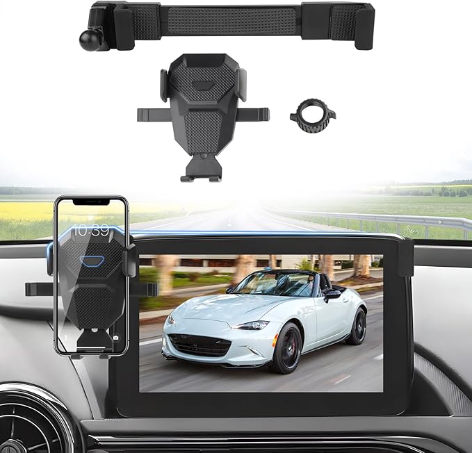 Car Phone Holder for 2016-2023 Mazda MX-5 Miata/16-21 CX-3/14-16 Mazda 3 Accessories,Cell Phone Mount ONLY for 7-Inch Screen Fixed Clip,Hands-Free Ultra Stable Air Ven Phone Stand