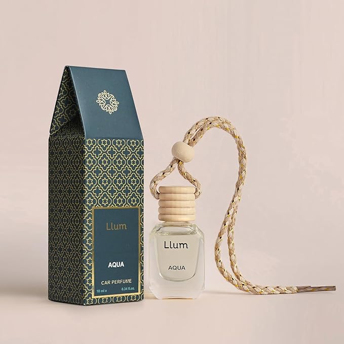 Aqua Hanging Car Air Freshener |10ml, 0.34 fl.oz| Luxury, Organic, Toxin-Free, Alcohol-Free, Pet Friendly Perfume|Interior Accessory for fresh Aroma|Long Lasting Fragrance up to 30 Days