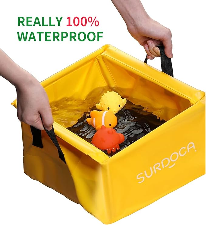 SURDOCA Fully Waterproof Car Trunk Organizer, Foldable Truck Organizer, Multifunctional Collapsible Car Storage Bag, Anti-Mud Trunk Storage Organizer 18 Liters