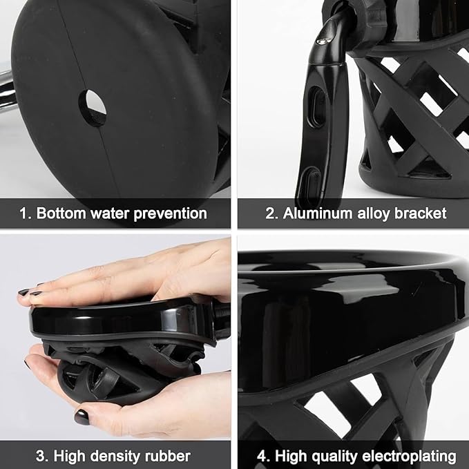 Motorcycle Cup Holder Drink Handlebar Cup Holder for Harley Dyna Sportster XL 883 1200 Softail Fat Boy Touring Road King Electra Street Tour Glide (Black)