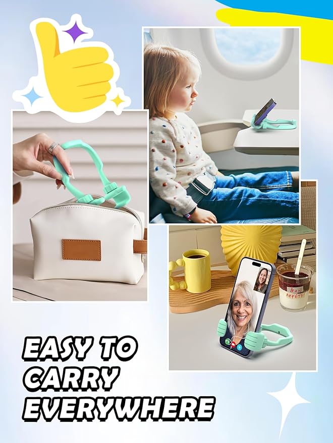 Valentines Day Gifts for Men Women Teens Kids: Thumbs Up Lazy Phone Stand Holder for Desk Funny Gadgets Teenage Boys Girls Dad Father Mother Mom Husband Wife Adults Who Have Everything