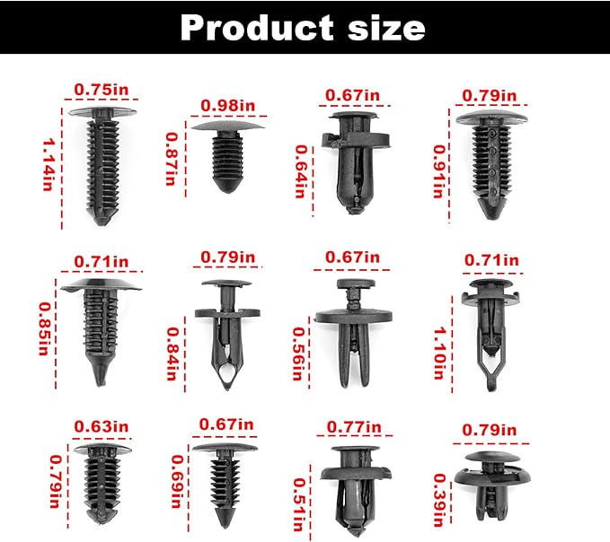 240pcs Car Plastic Push Pin Rivet Fasteners, Car Retainer Clips Plastic Fasteners Kit with Remover Tool, Assortment Universal Retainer Clips Push Type Retainers Set in Case for Car, Most Popular Sizes