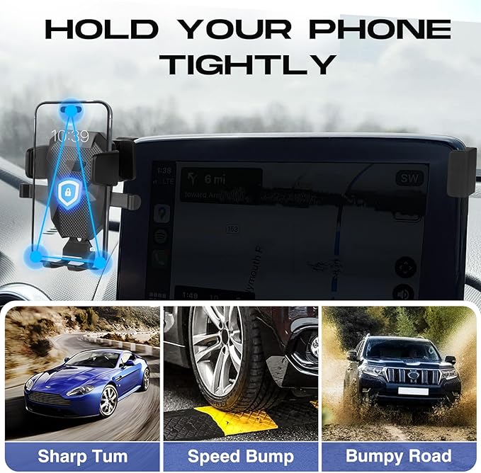 Car Phone Holder for 2016-2023 Mazda MX-5 Miata/16-21 CX-3/14-16 Mazda 3 Accessories,Cell Phone Mount ONLY for 7-Inch Screen Fixed Clip,Hands-Free Ultra Stable Air Ven Phone Stand