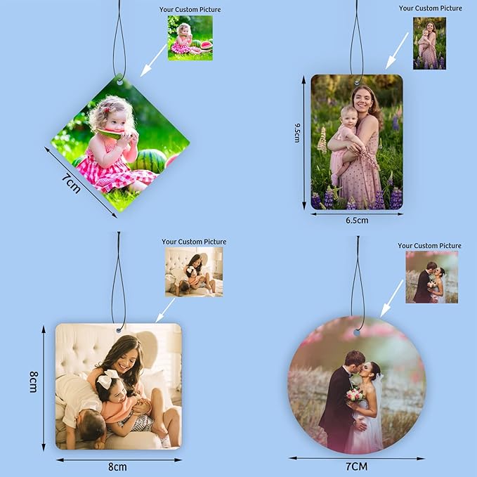 Custom Air Freshener for Car Custom Car Air Fresheners with Pictures, Car Accessories for Men, Boyfriends, Family, Gifts