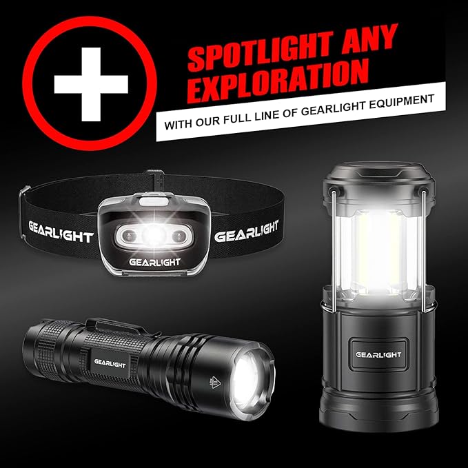 LED Flashlight High Lumens, Mini Tactical LED Flashlight 2 Pack, 5 Modes Zoomable Beam, Battery Powered (Batteries Not Included) for Camping, Hunting, Home & Emergency, Compact Small LED Flashlight