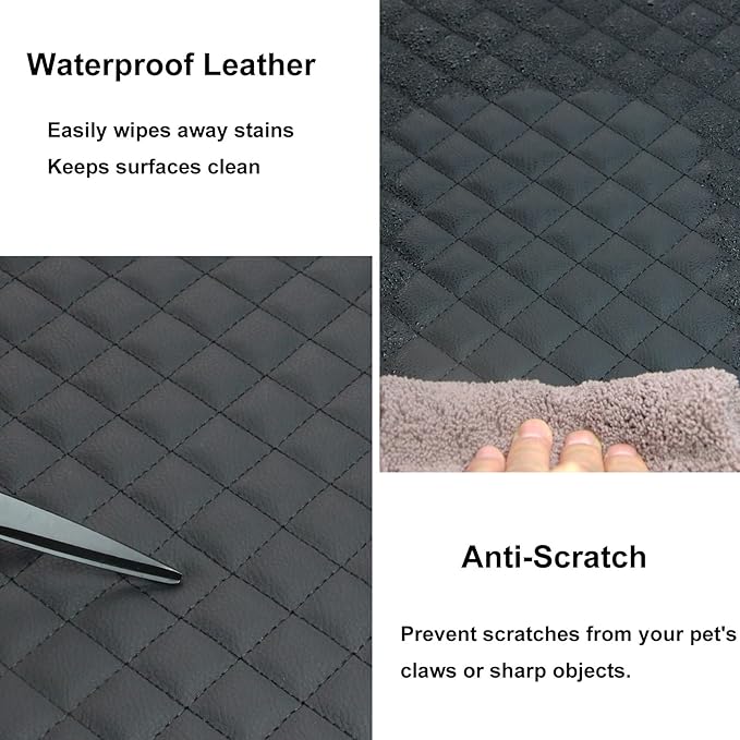 Center Console Cover Compatible with 2014-2018 Chevy Silverado/GMC Sierra Jump Seat Accessories, Middle Console Armrest Lid Leather Protective Cover(ONLY for Split Bench Seat Console)