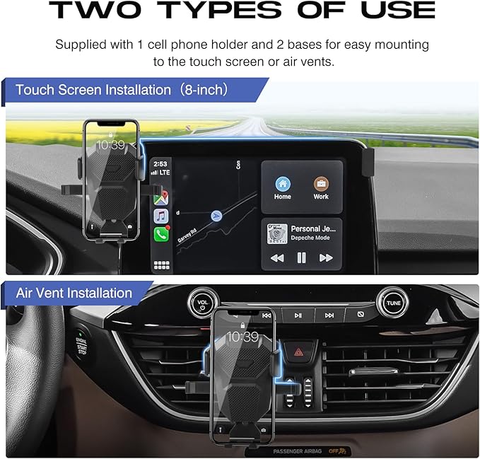 Car Phone Holder for 2020-2025 Ford Escape Accessories,Adjustable Explorer Phone Mount for 8-inch Screen,Hands-Free Ultra Stable Phone Stand