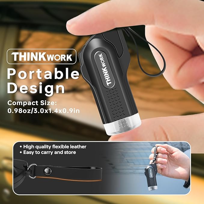 THINKWORK Instant Window Breaker & Seatbelt Cutter - Car Safety Hammer with Tungsten Steel Tip, Emergency Escape Tool for Vehicle Accidents/Home Fires/Office Lockdowns/School Emergencies