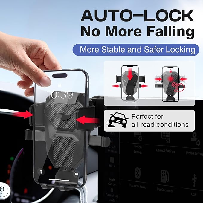 Car Phone Holder for 2022-2025 Acura MDX Accessories,Adjustable GPS Acura MDX Phone Mount for 12.3-inch Screen,Hands-Free Ultra Stable Air Vent Phone Stand