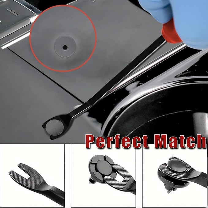 1 PCS Car Clips Fastener Remover Tool, Car Panel Dashboard Door Window Tool, Fastener Car Panel Door Interior Window Tool, Clip Puller Rivet Removal Tool (Red)