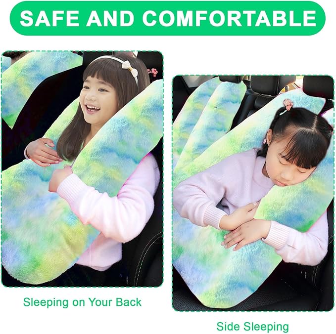 Travel Pillow, Travel Pillow for Kids, Sleeper Hold Pillow Travel, Removable U-Shaped Pillow for Adults and Children to Support Head and Body in The Back Seat of Long Car Trips (DCGreen)