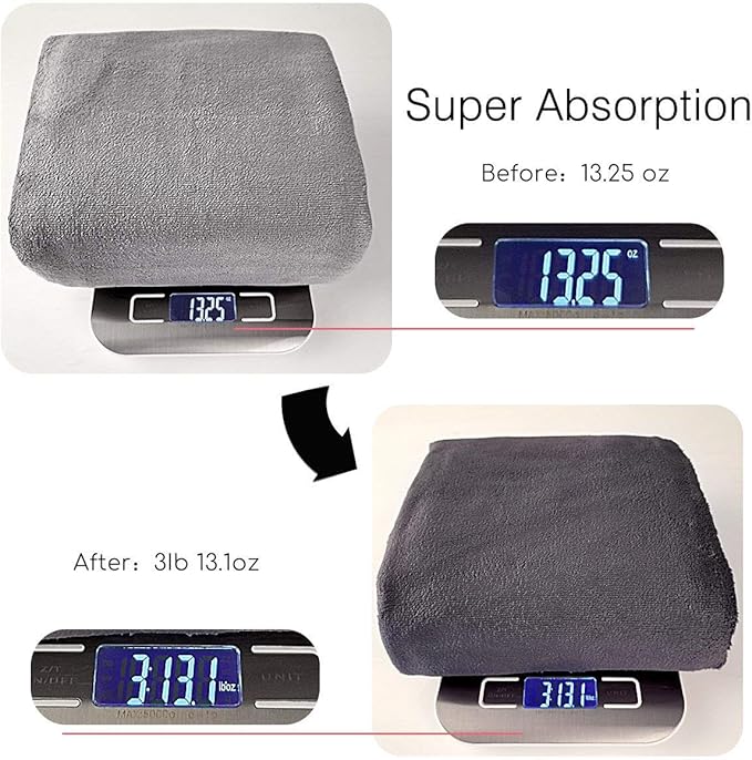 JML Large Bath Towels Set of 2, Microfiber Towel, 30" x 60", Oversized, Soft, Absorbent, Fast Drying for Sauna, Salon, Hotel, Sport, Fitness, Yoga, Brown