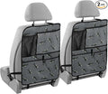 2 Pack Backseat Car Organizer with Storage Pockets Seat Back Organizers for Kids Kick Mats Backseat Protector Automotive Black Shark