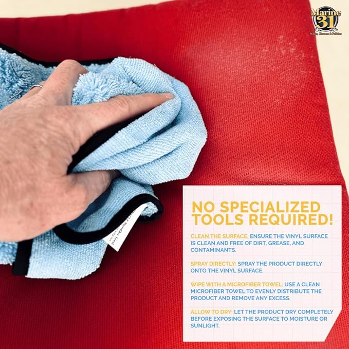 Marine 31 Vinyl Protectant with Sunblock | Prevents Fading & Cracking | Safe for Boats, Car Interiors & Patio Furniture | Long-Lasting UV Protection | M31-430 | 20 oz