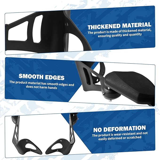 Adjustable Passenger Armrests with Cup Holder for Motorcycle Accessory Compatible with Harley Touring Electra Glide Road Glide Ultra Tri Glide 2014-2024 (Black)