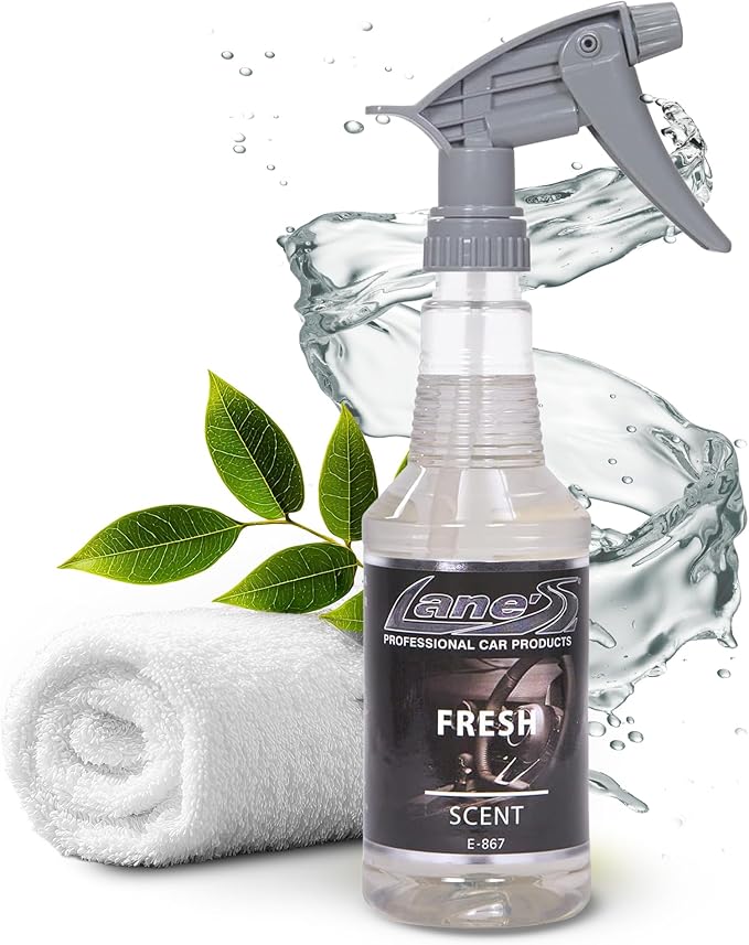Lane's Premium Car Air Fresheners - Fresh Scent Water Based - 16oz Eliminate Bad Odors of Pet & Food From Car Interior Leather, Carpet, Upholstery Great For Cars, Trucks, SUVs, RVs & More