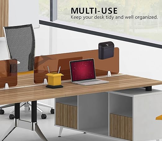 Ginsco Mini Car Trash Can with Lid, Small Car Garbage Can, Cute Leakproof ABS Car Trash Bin, Car Accessories for Interior, Garbage Bin for Car, Home, Office with 120pcs Trash Bags Carbon Fibre