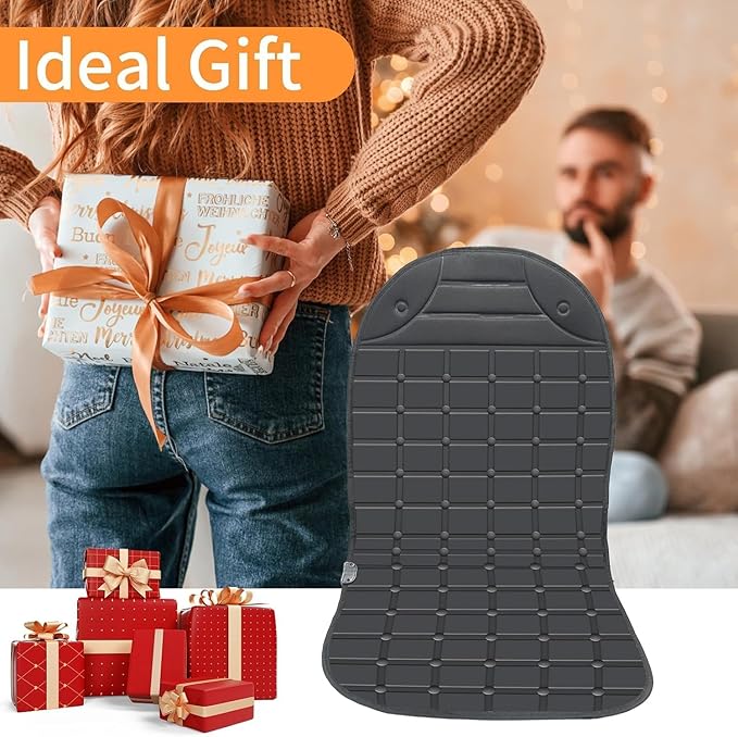 2 PCS Seat Cushion Comfortable Winter Seat Cover, Gifts for Family (Black)