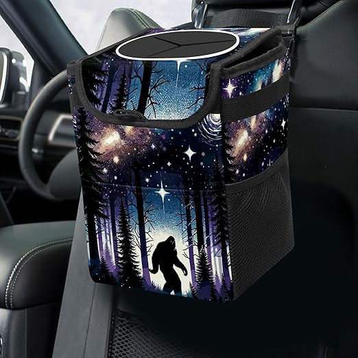 Bigfoot Car Trash Can with Lid Collapsible Reusable Waterproof Car Garage Bag,Automotive Garbage Can,Car Accessories Interior Car Organizer