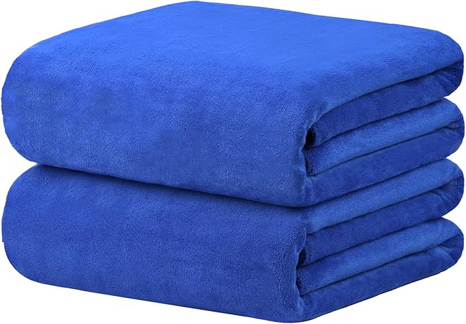 JML Microfiber Bath Sheet Towels, Extra Large Bath Towel for Adult, 2 Pack, 40" x 80", Super Absorbent, Fast Drying, Soft for Body, Shower,Sauna,Yoga,Sport, Fitness,Gym, Dark Blue
