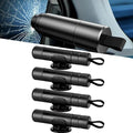 4Pcs Life Hammer Car Escape Tool and Seatbelt Cutter, Seat Belt Cutter and Glass Breaker, for Land and Underwater (4Pcs Black)