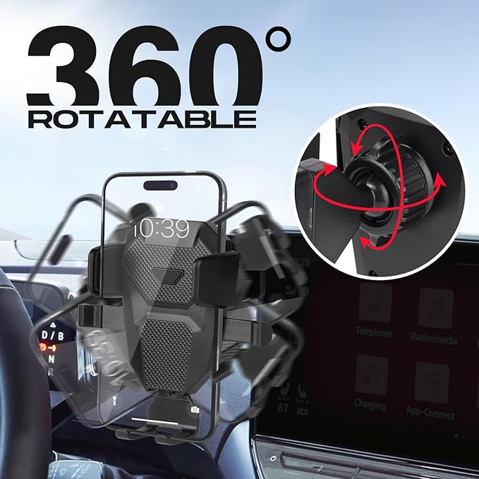 Car Phone Holder for Volkswagen ID.4 2020-2025 Accessories,Adjustable GPS ID.4 Cell Phone Mount for 12-inch Screen,Hands-Free Ultra Stable Air Ven Phone Stand Anti-Shake