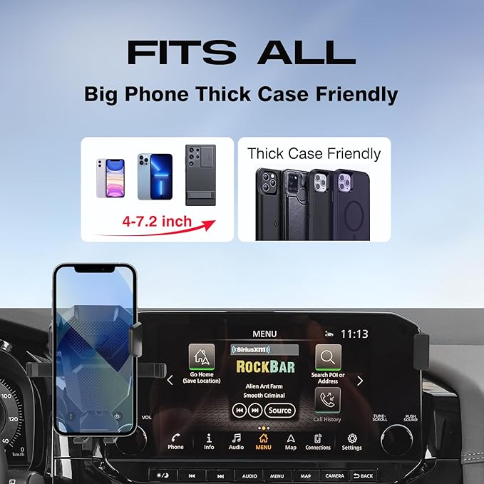 Car Phone Holder for 2022-2025 Nissan Pathfinder Accessories,Adjustable Pathfinder Phone Mount for 14.5-inch Screen,Hands-Free Ultra Stable Phone Stand