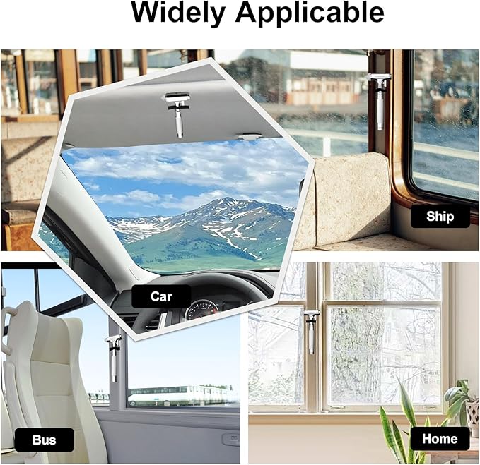 Premium Car Glass Breaker with Seat Belt Cutter - Automotive Safety Hammer - Emergecy Escape Tool, Car Autoaccessory Metal Window Hammer, Vehicle Hard Aluminium Alloy Head Design(Silver)