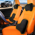 Car Neck & Lumbar Support Pillow Set for Toyota RAV4, Soft Memory Foam Headrest & Back Cushion, Ergonomic Comfortable Seat Support for Daily Driving and Long Trips Car Interior Accessories