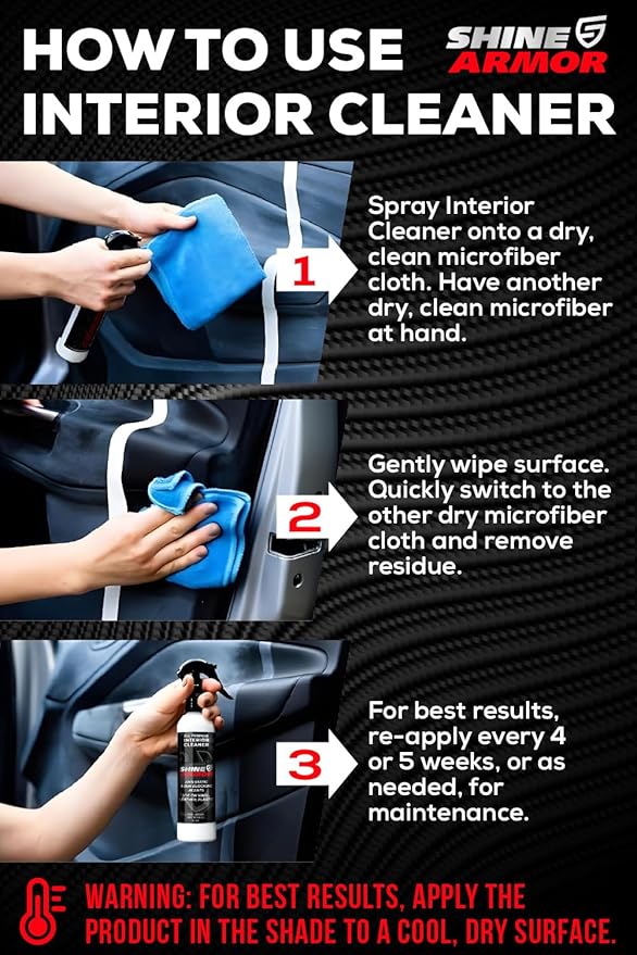 SHINE ARMOR Car Care Bundle, Ceramic Coating and Interior Cleaner