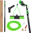 Lightweight 20 Feet Solar Panel Cleaning Brush & Pole Water Fed Pole Kit Window Cleaner & Solar Panel Cleaning System Washing Equipment Tool Solution