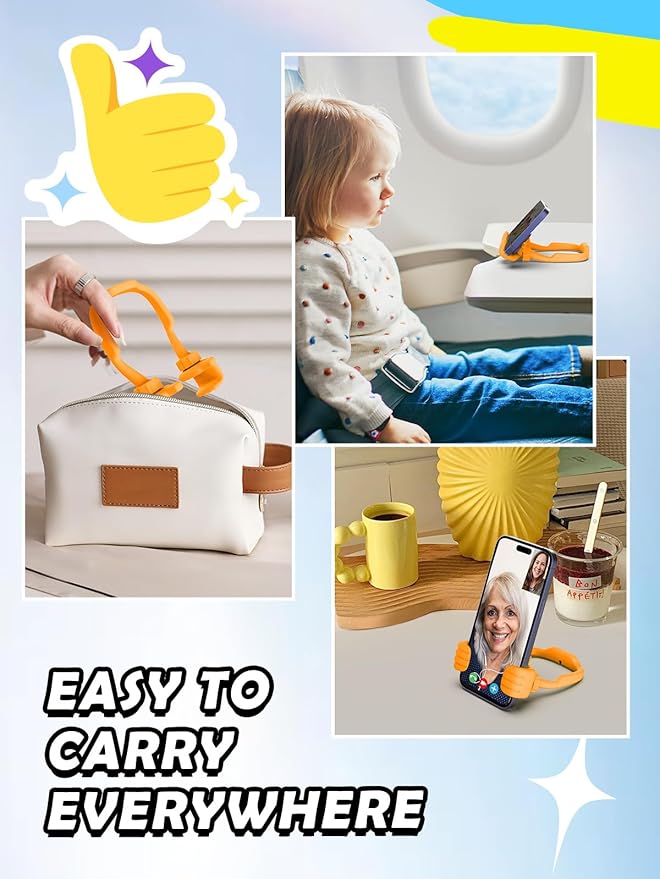 Valentines Day Gifts for Teens Girls Women Cell Phone Holder: Thumbs Up Lazy Phone Stand Gifts for Adults Kids Boys Men Teenager Wife Mom Funny Gag Gadgets Ideas Who Wants Nothing Gift for Easter