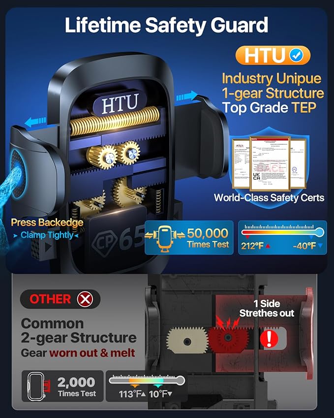 【98+LBS Strongest Suction & Military-Grade】Ultimate Car Phone Mount【Patent & Safety Cert】 Cell Phone Holder Truck Stand for Dashboard Windshield Vent for iPhone 17 Pro Max 16 15 Samsung,Graphite Black