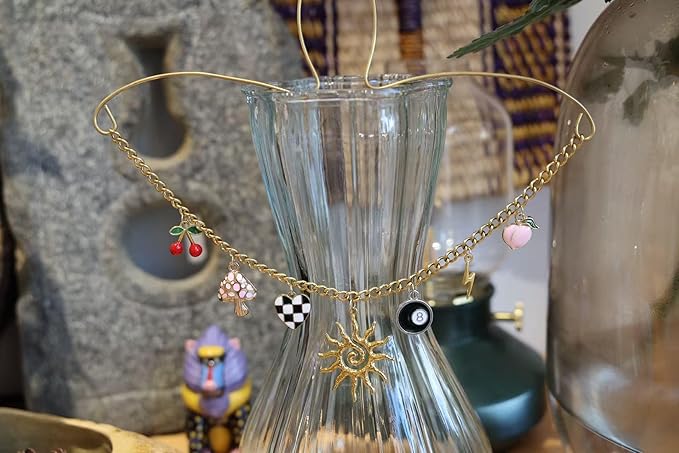 Car Rear View Mirror Hanging Accessories for Women, Cute Car Decor Jewelry Charm, Mushroom Cherry 8 Ball Aesthetic Rearview Ornament Pendant Dashboard Decorations Truck Interior Girl Girly Hanger