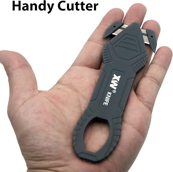XW Safety Box Cutter of Stainless Steel Blade, Carton and Package Opener of Assorted Colors, 12-Pack